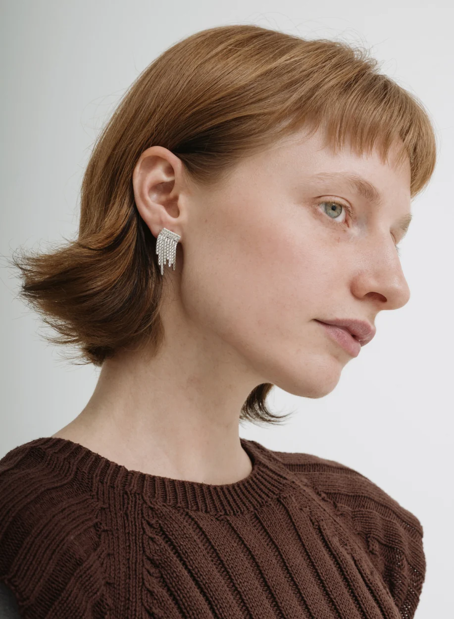 Earrings, Disco Silver, Big - Martine Viergever - Image 4