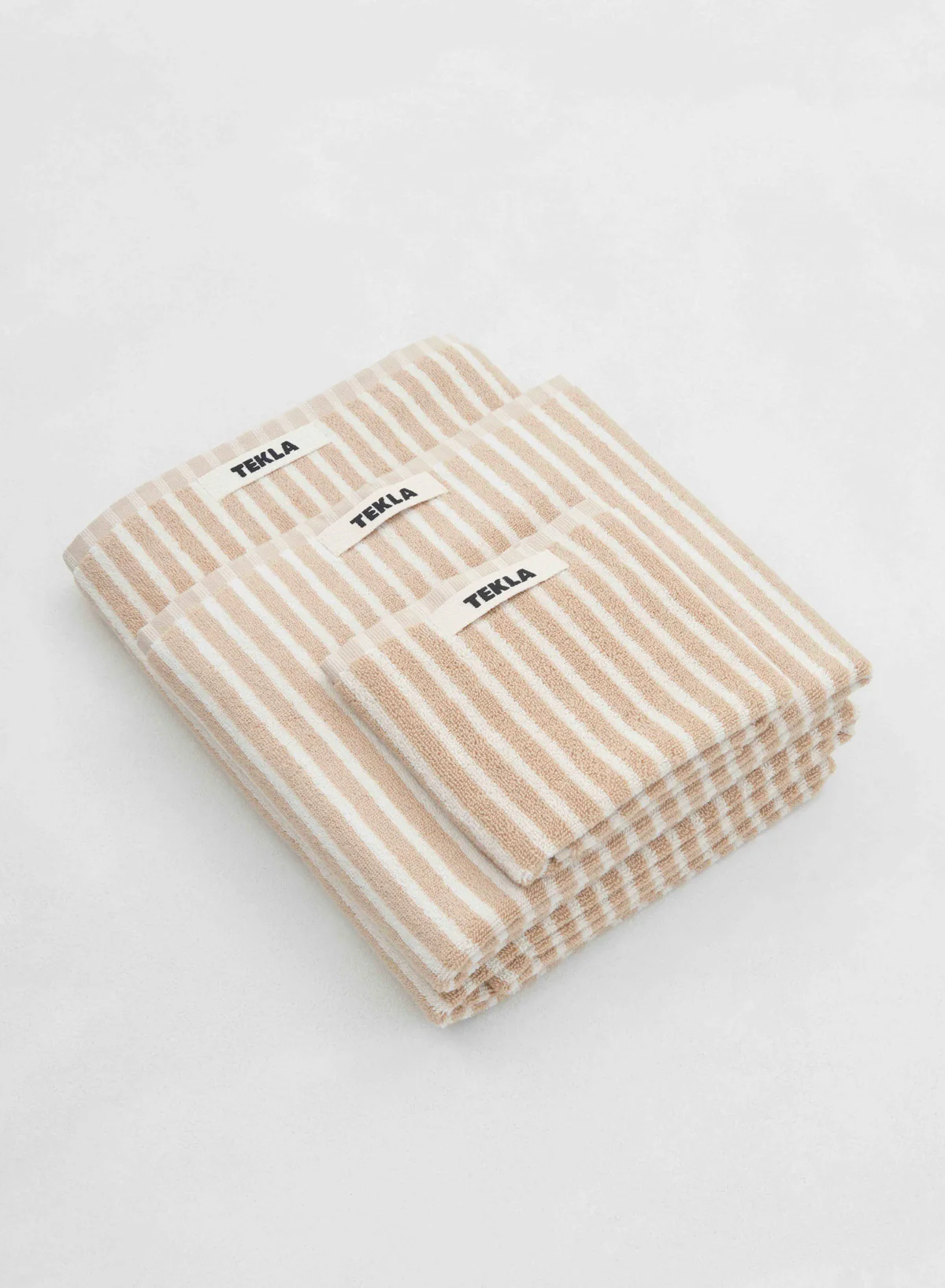Guest Towel, Ivory Stripes - Tekla - Image 3