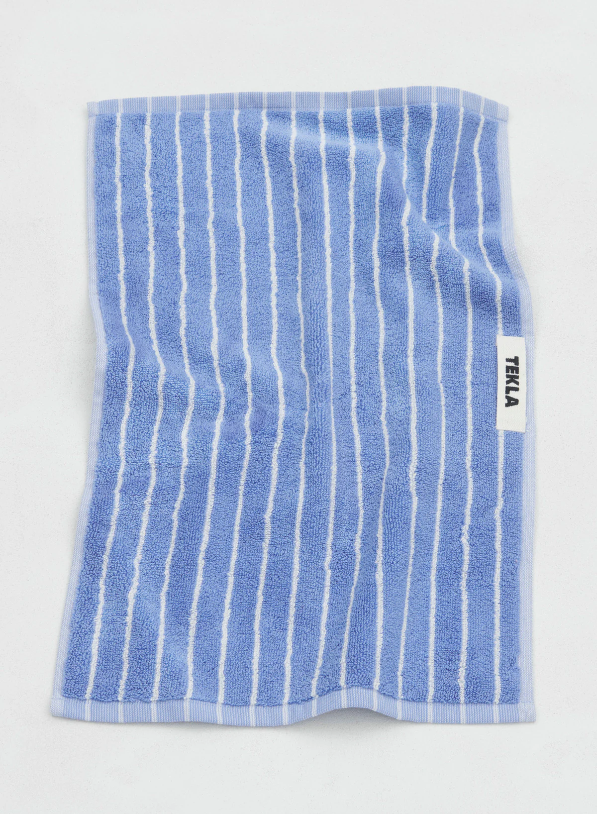 Hand Towel, Clear Blue Stripes - Tekla - Image 2