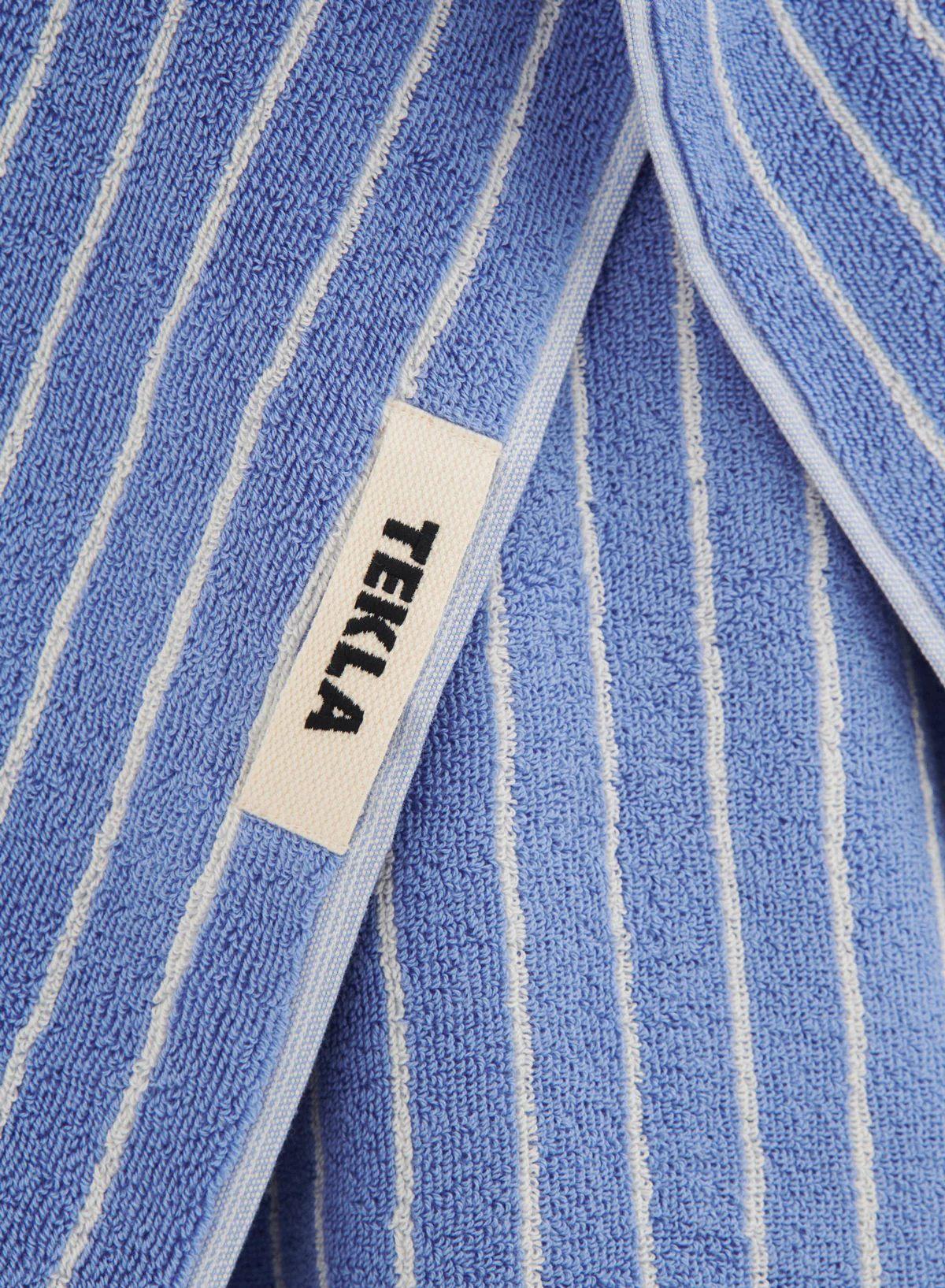 Hand Towel, Clear Blue Stripes - Tekla - Image 3