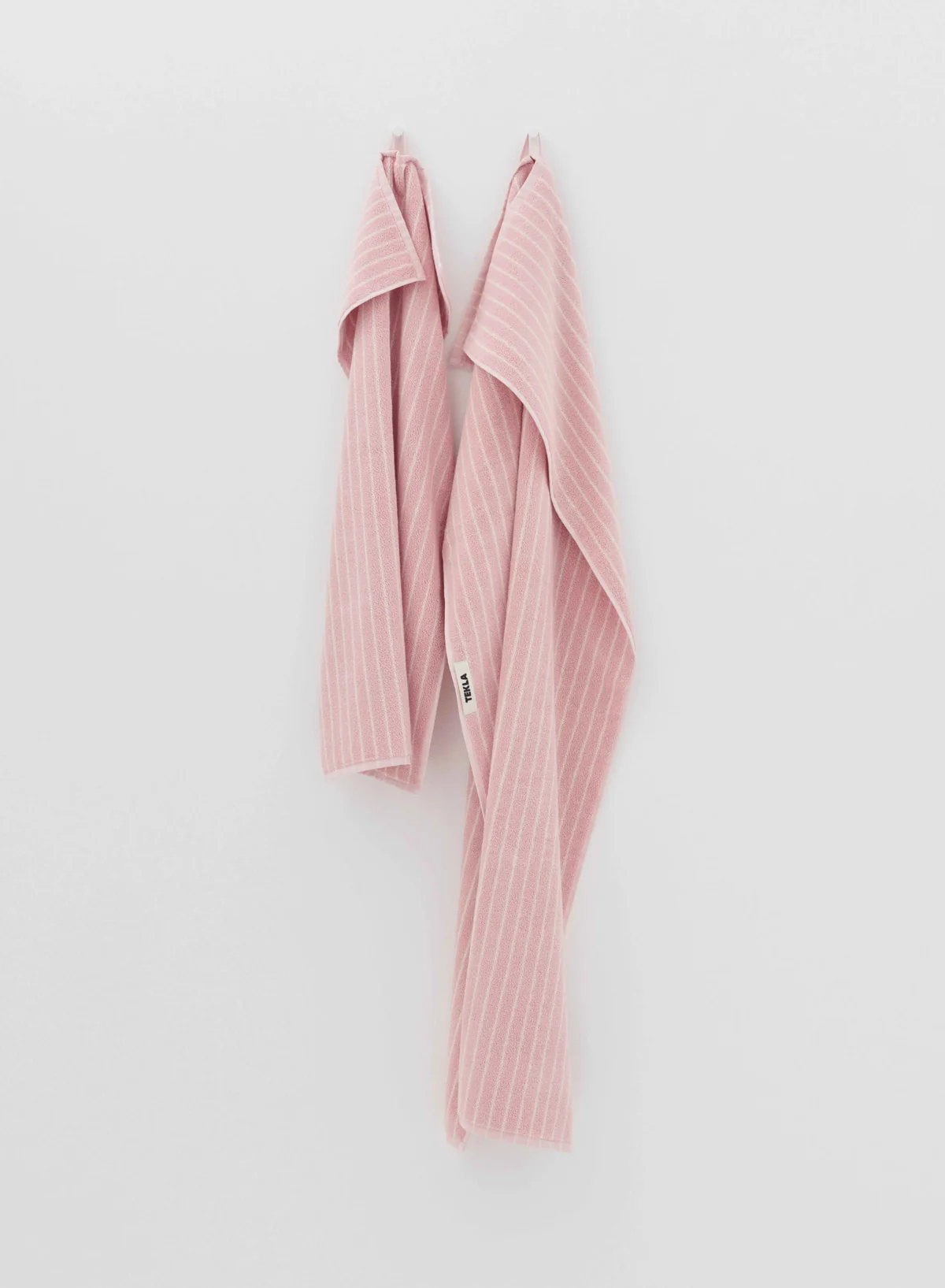 Hand Towel, Shaded Pink Stripes - Tekla - Image 3