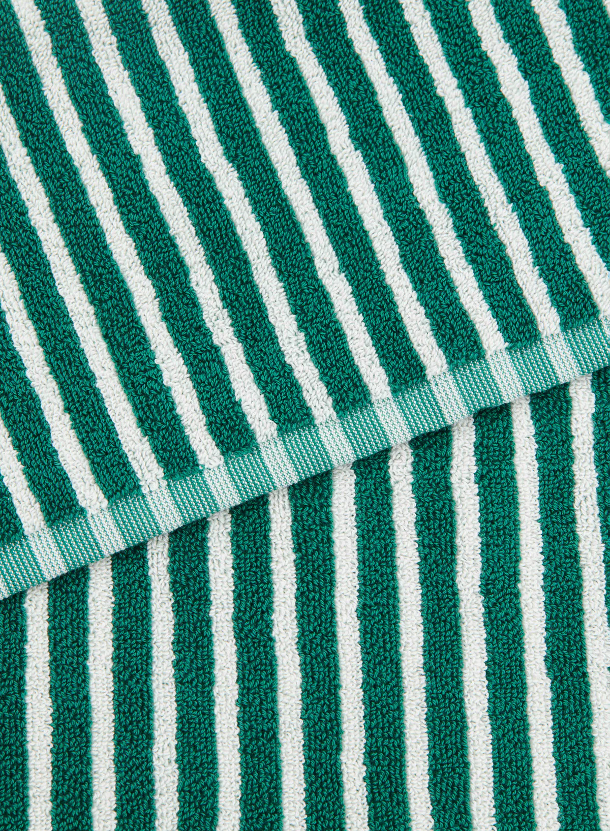 Hand Towel, Teal Green Stripes - Tekla - Image 3