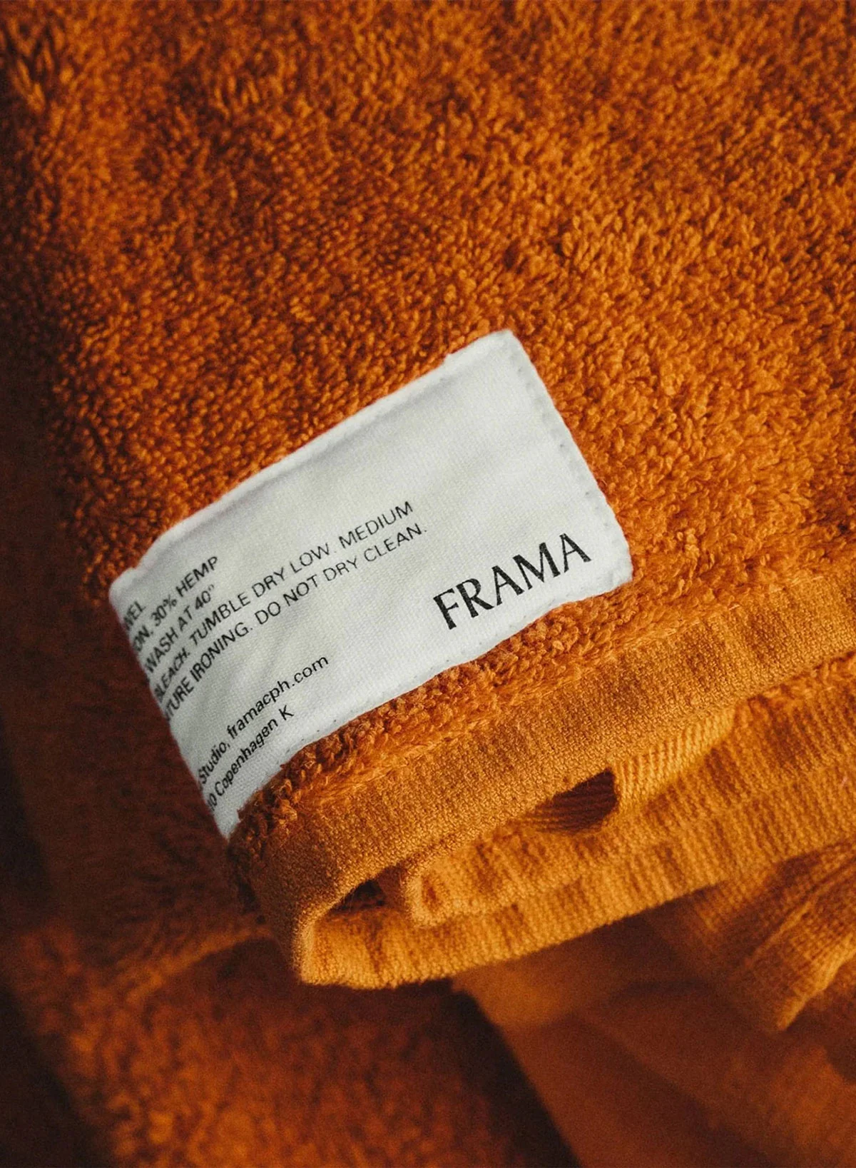 Heavy Towel, Burnt Orange, Bath Towel - Frama - Image 2