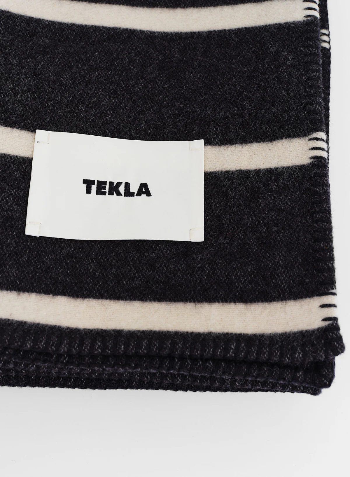 Lambswool Blanket, Starling Stripes - Tekla - Image 4