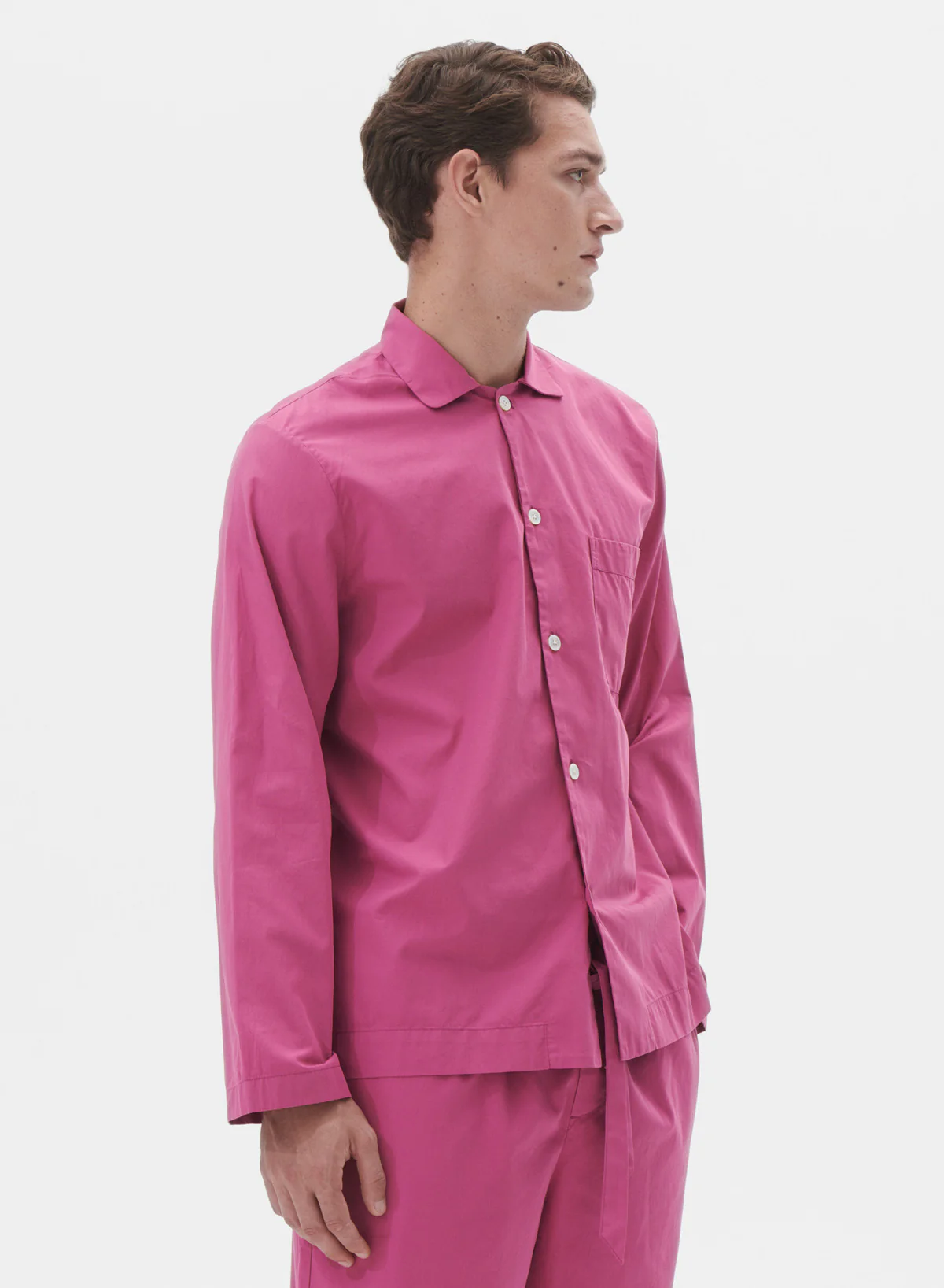 Long Sleeved Shirt, Lingonberry - Tekla - Image 3