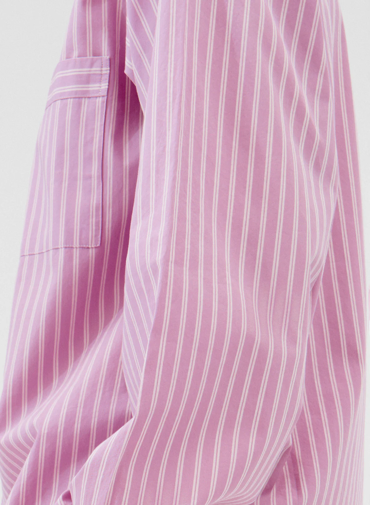 Long Sleeved Shirt, Purple Pink Stripes - Tekla - Image 3