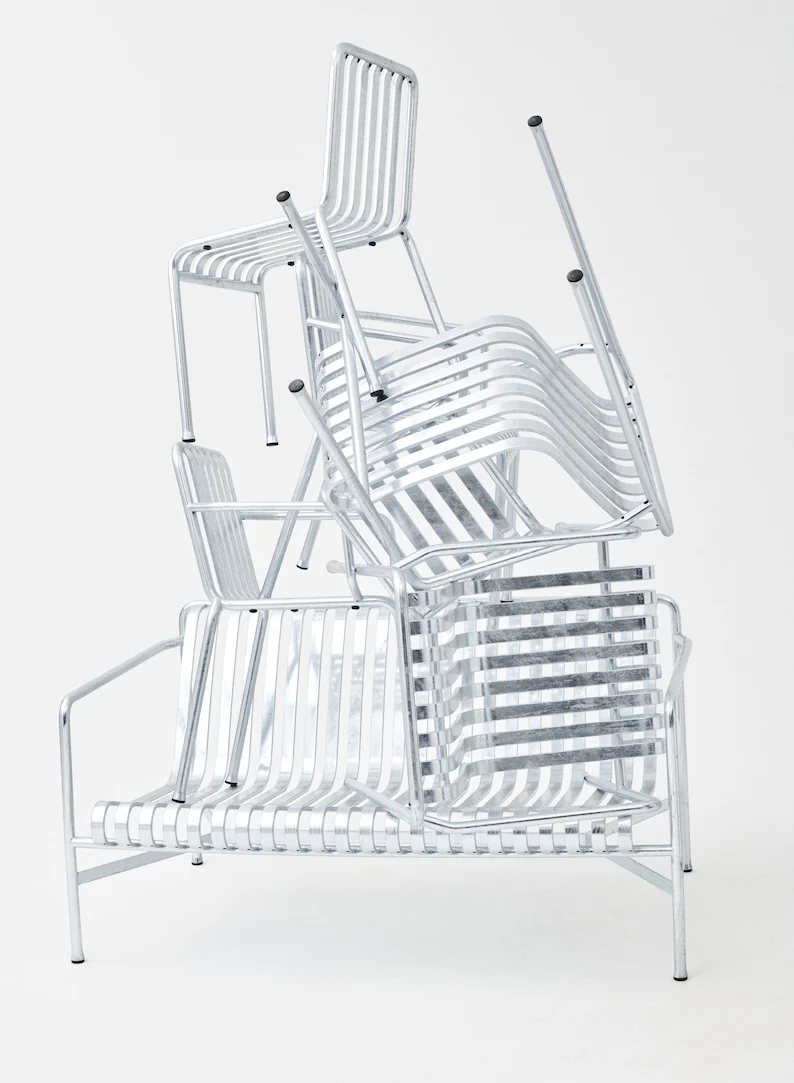 Palissade Ottoman, Galvanised Steel - HAY - Image 3