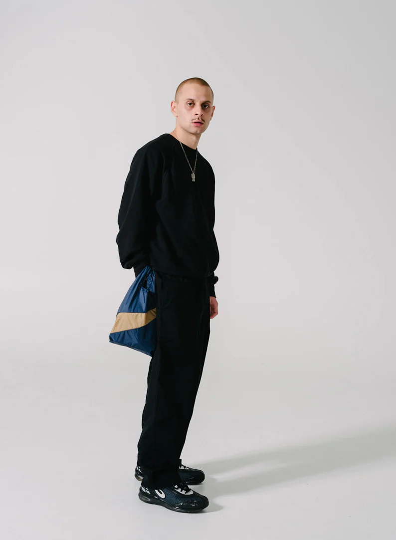 The New Shopping Bag Navy & Camel Small - Image 2