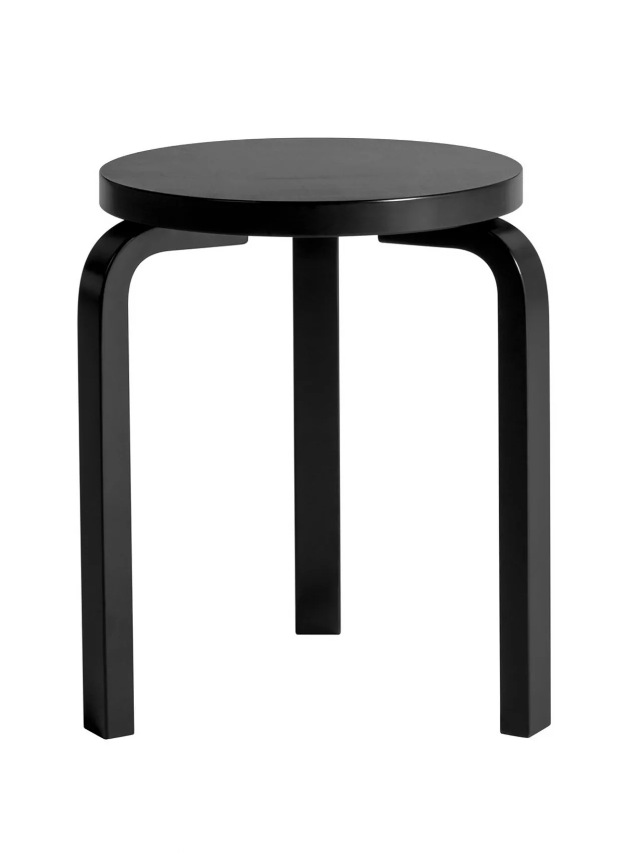 Stool 60, Legs Black, Seat Black - Artek - Image 2