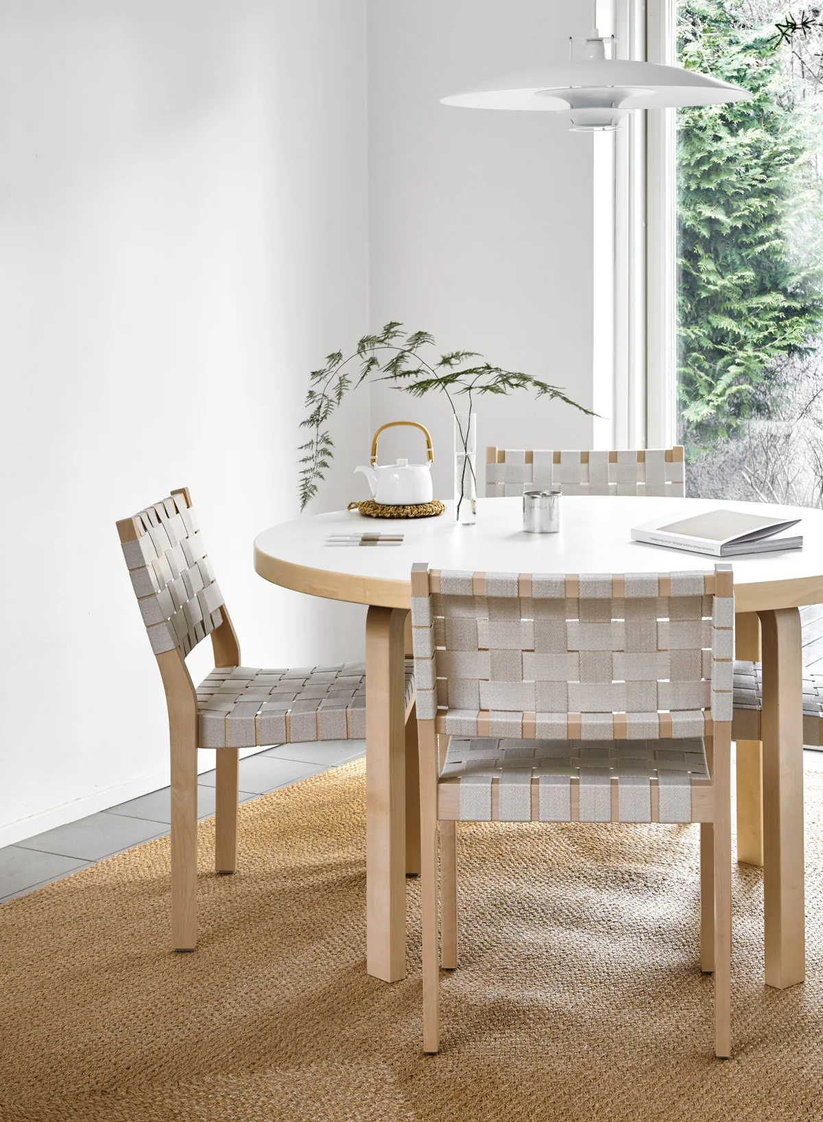 Table 91, Round, HPL White, 125CM - Artek - Image 2
