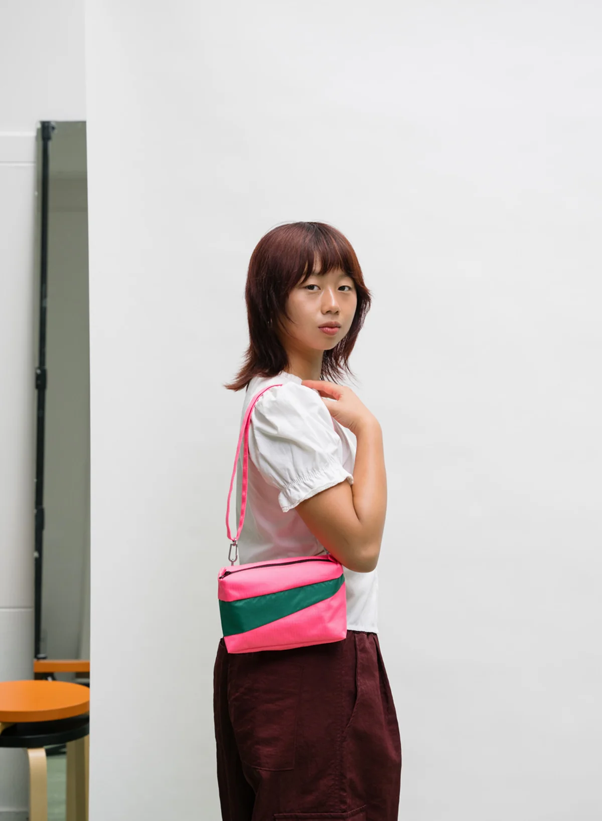 The New Bum Bag Fluo Pink & Seaweed Small - Image 2