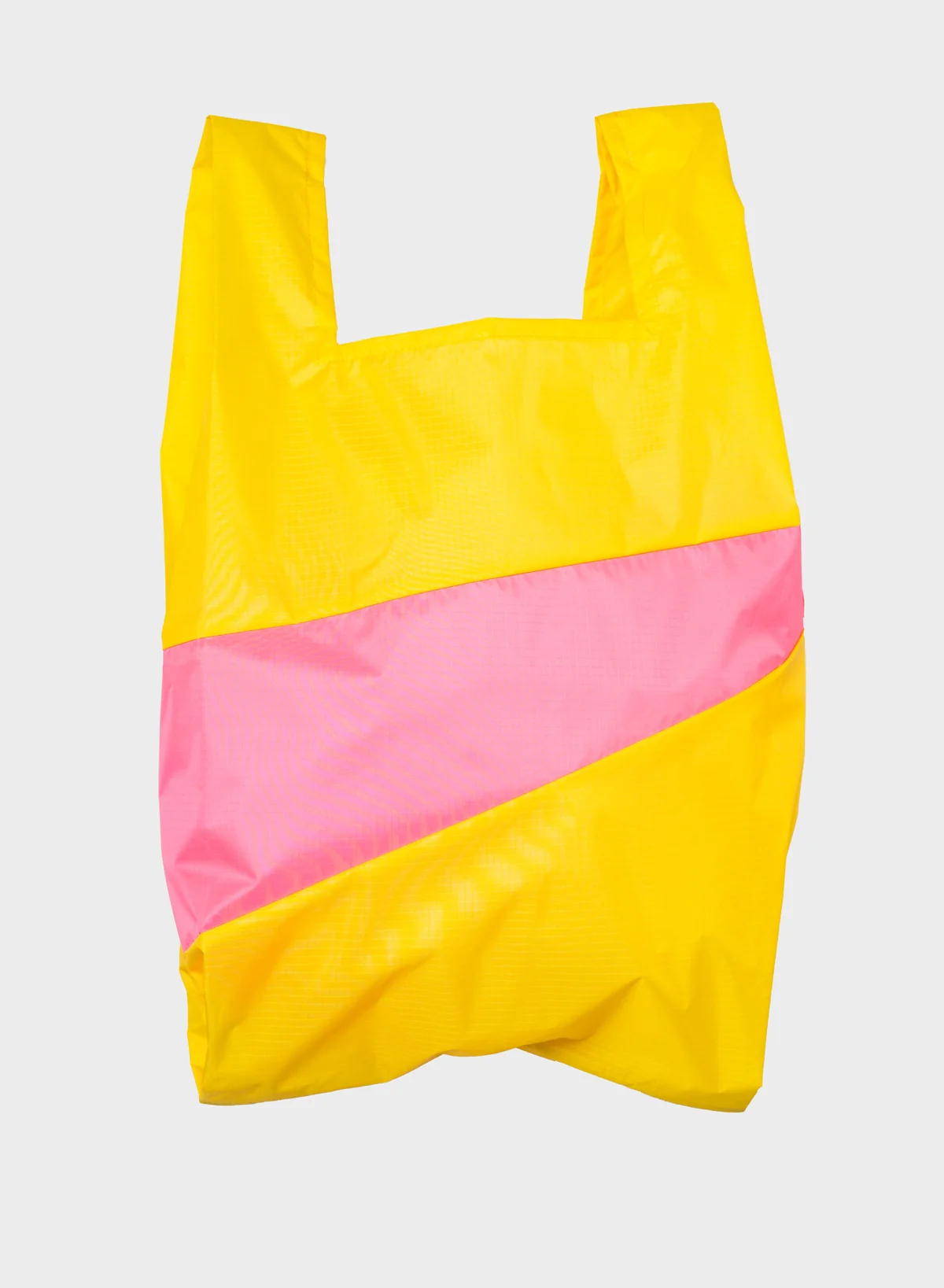 The New Shopping Bag TV Yellow & Fluo Pink Large