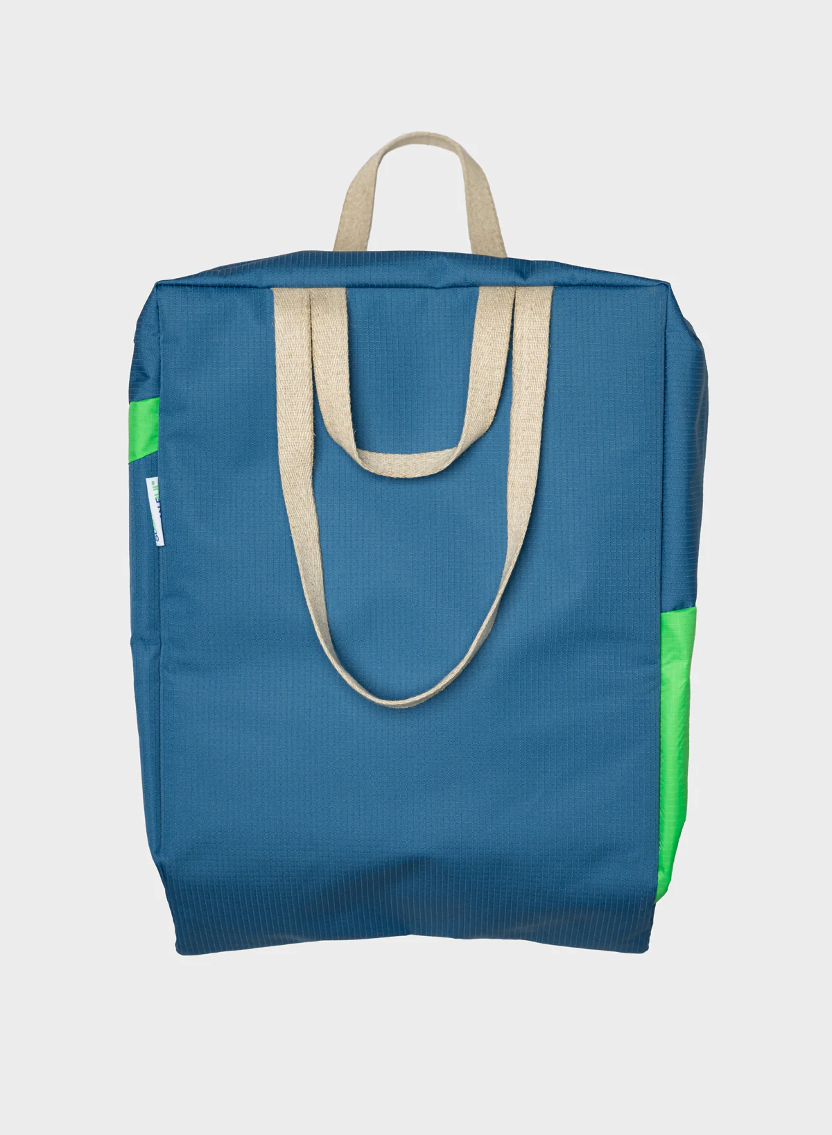The New Tote Bag Dark Petrol & Greenscreen Large - Image 3